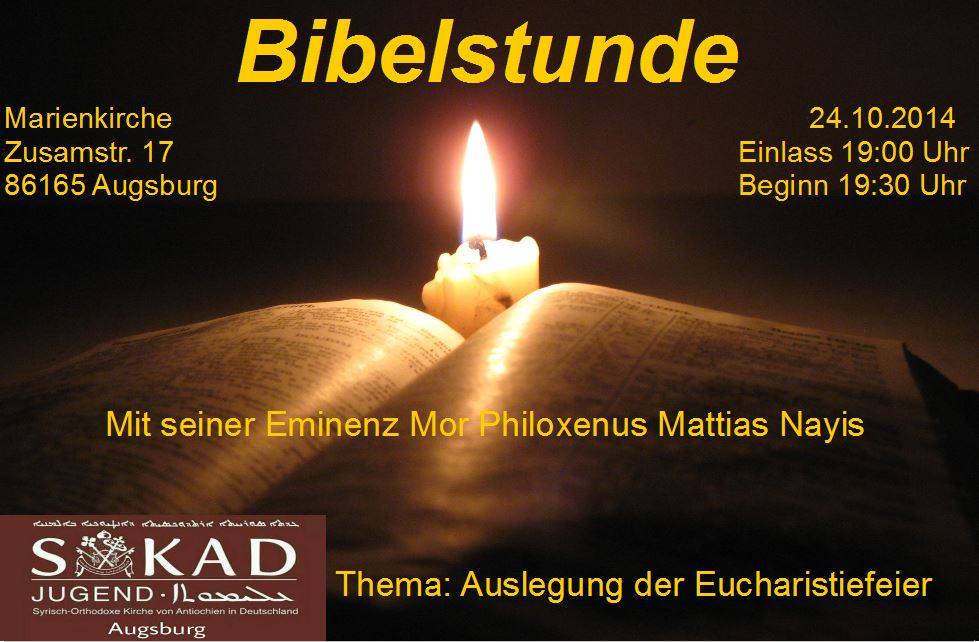 1. Bibelstunde mit Mor Philoxenus Matthias Nayis in Augsburg