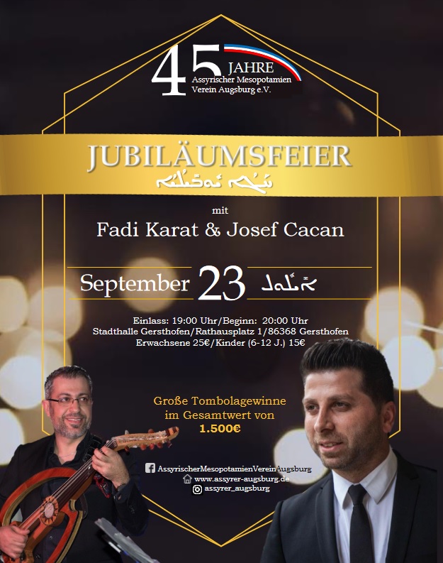 Jubiläumsfeier mit Fadi Karat und Josef Cacan
