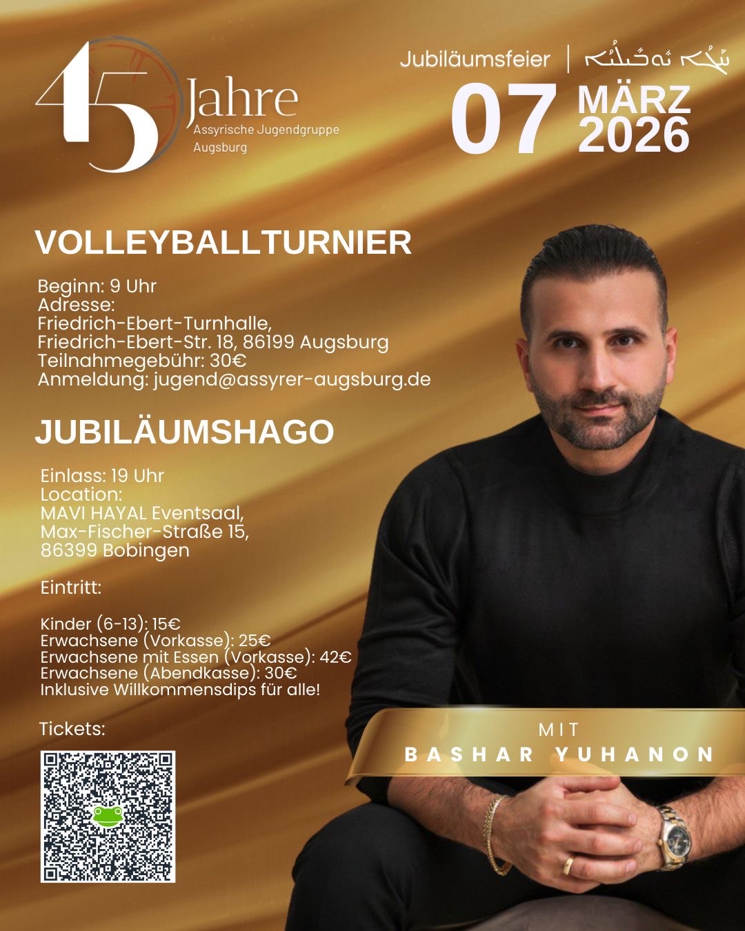 45 Jahre AJA: Volleyballturnier mit anschließendem Hago